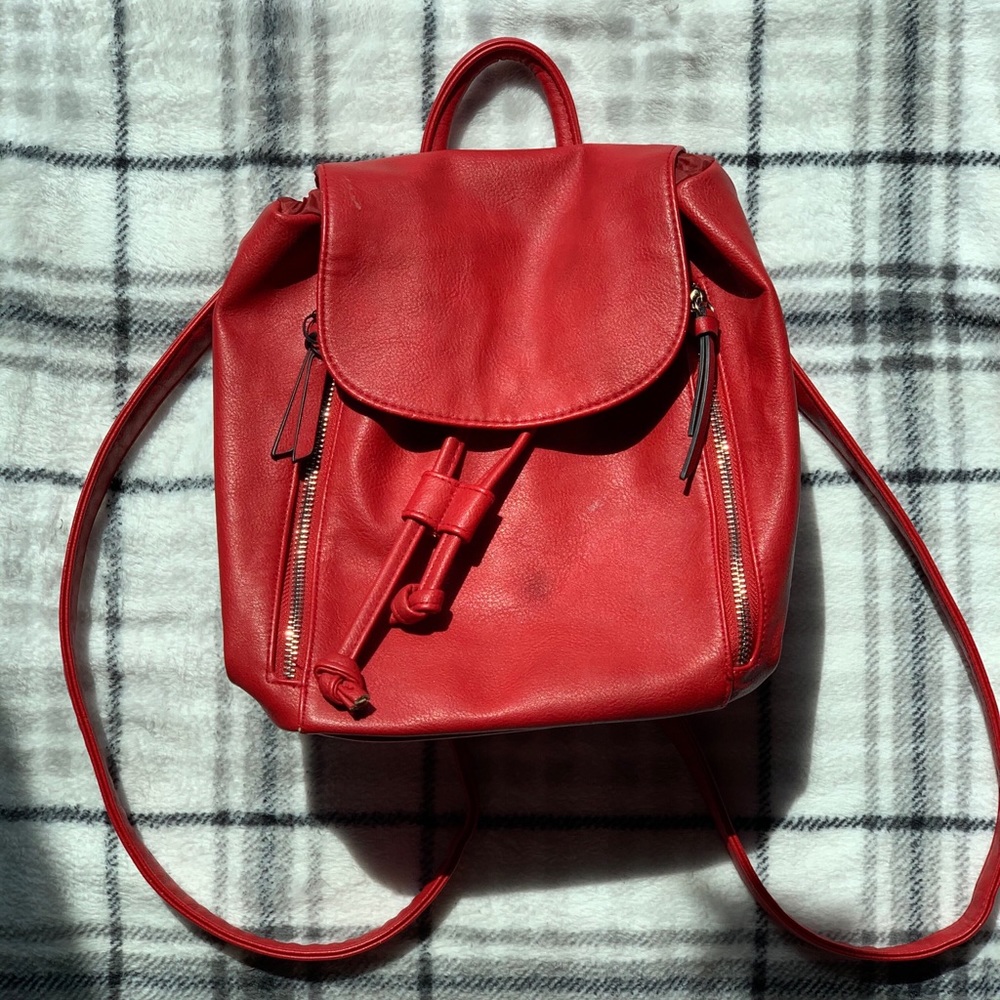 Red mini backpack
